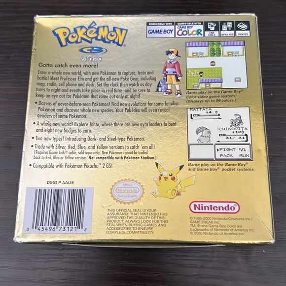 Pokémon Gold with box, manual, and insert - Picture 2 of 4